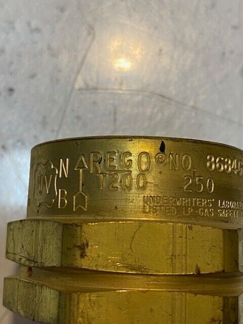 Rego Pressure Relief Valve 8684G Pop Action Brass 250 PSI 1" NPT 2620 Air