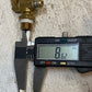 AB Ground Plug Valve 2-Way Brass Lever External Drain - MEASUREMENTS PICTURED