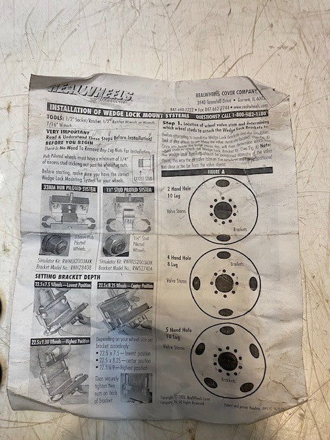 Realwheels Installation of Wedge Lock Mount System Hardware RWS-15