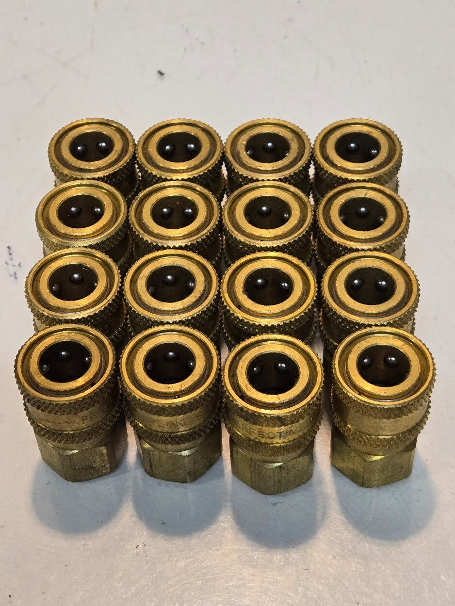 16 Quantity of Perfecting Coupling Series E 1/4" Quick Couplings FNPT (16 Qty)