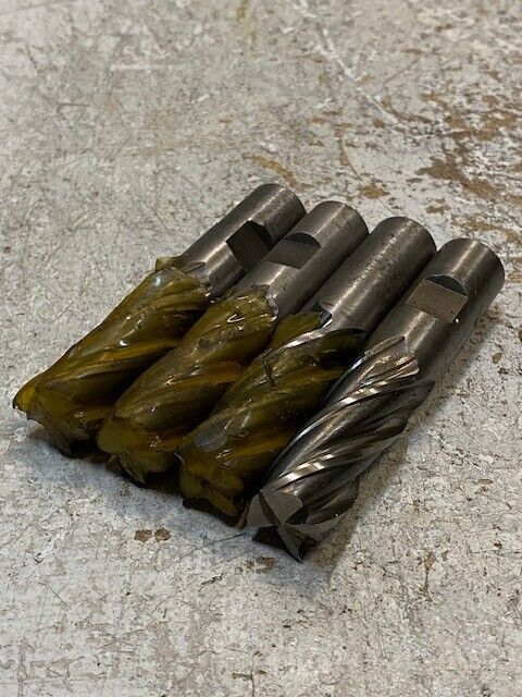 4 Quantity of Single End Mill Shars Putnam 3/4" Lead 4.034 19mm OD (4 Quantity)