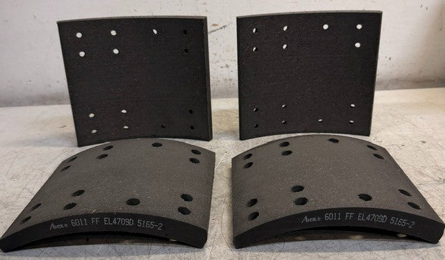 Set Of 4 Abex EL4709D-5165-2 Friction Drum Brake Shoe Lining Heavy Duty