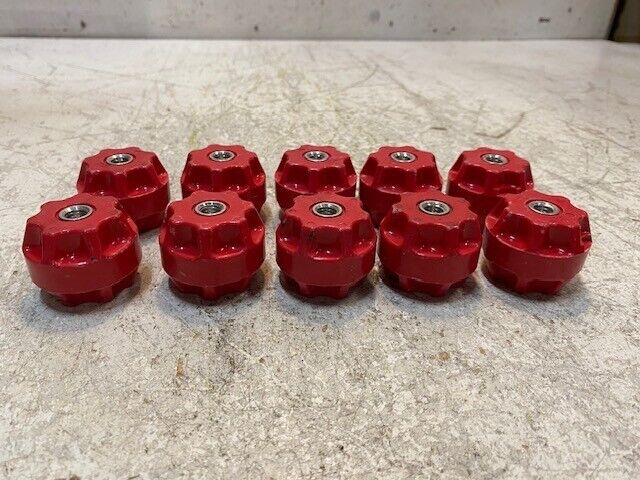 10 Qty of MBI Red 7-Point Star Insulators 8mm Bore 44mm OD 35mm Tall (10 Qty)