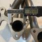3-Branch Exhaust Header 25" L  52mm Bore 39mm Branch Bore 14mm Thread