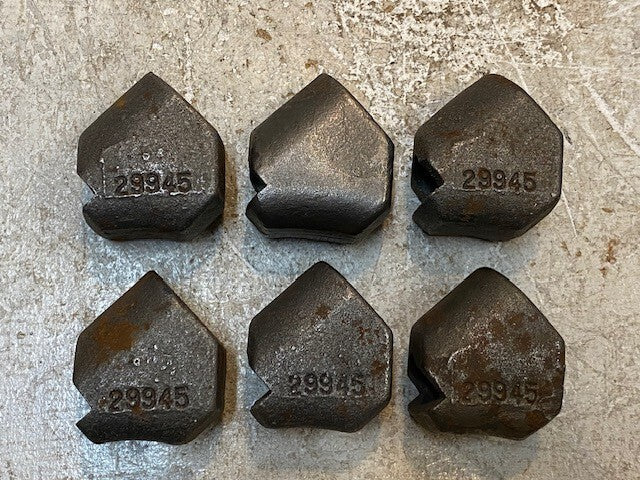 6 Qty of Reamer Teeth Weld Cutter Bits 2-1/4" H 1-1/2" W 22mm Bore 29945 (6 Qty)