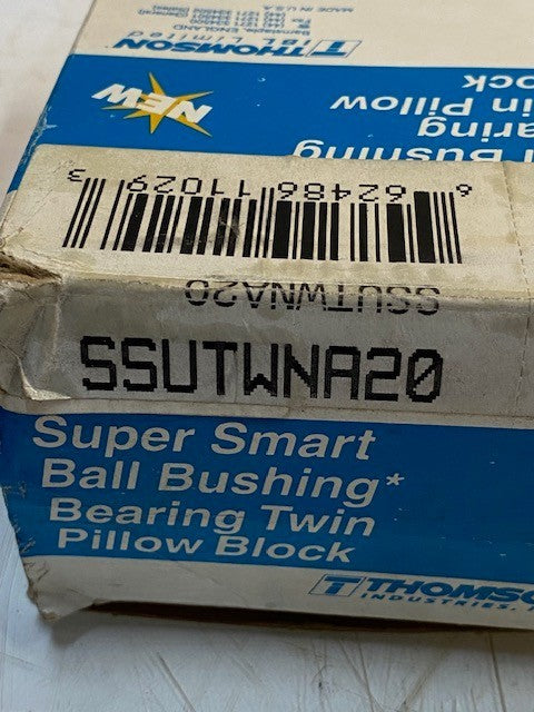 THOMSON SSUTWNA20 Ball Bushing Bearing Linear Self-Aligning Twin Pillow Block