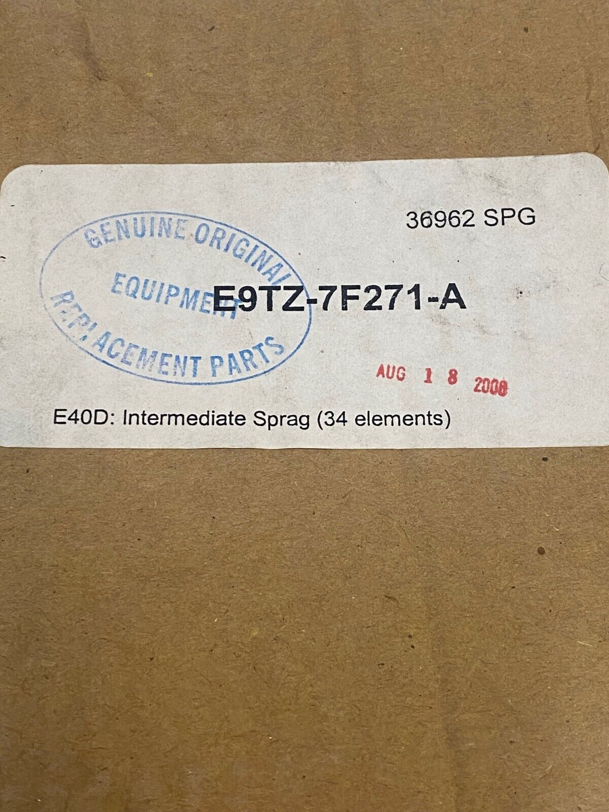 Clutch Assembly Sprag Bearing E9TZ-7F271-A, 36962-SPG