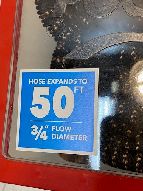 Pocket Hose Expands to 50ft 3/4" Flow Diameter