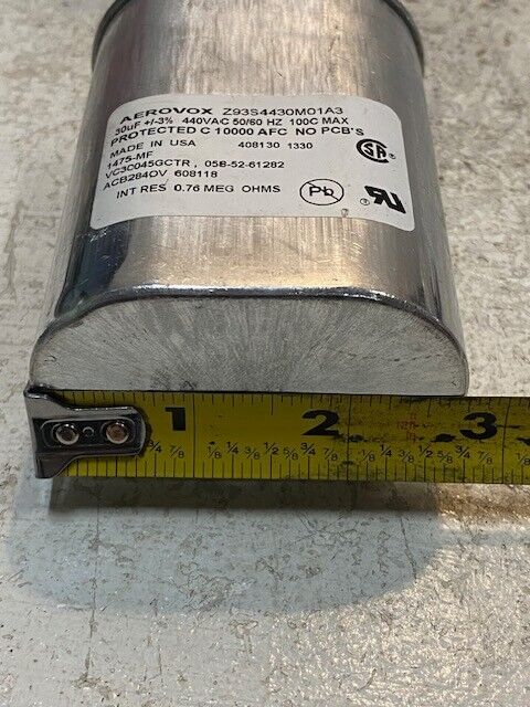 2 Quantity of Aerovox Capacitors Z93S4430M01A3 440VAC 50/60Hz  (2 Quantity)