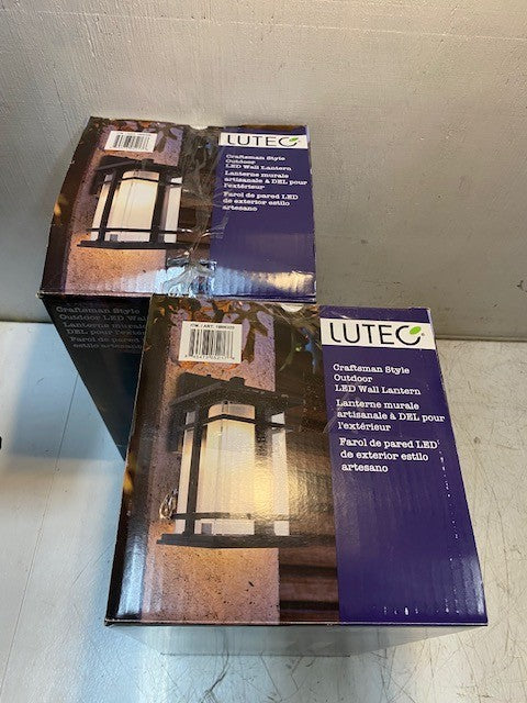 2 Quantity of Lutec Craftsman Style Outdoor LED Wall Lanterns 1806320 (2 Qty)