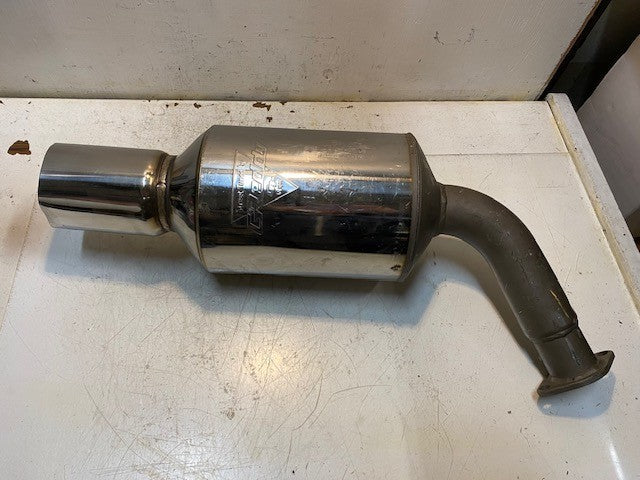 Greddy Automotive Twin-Loop Exhaust Muffler 30" Long 8-1/4" Dia. 57mm Bore