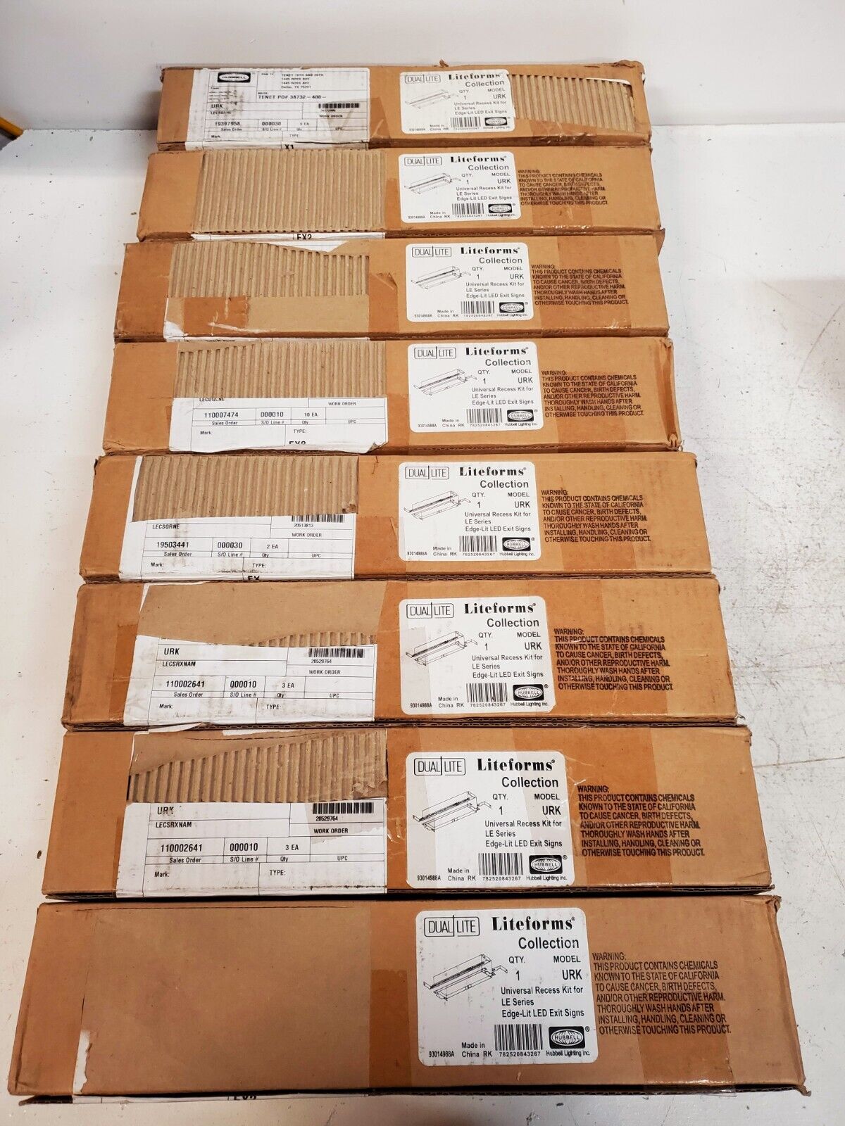 8 Boxes of DualLite Liteforms Recess Kit for LE Series Model URK 93014988A