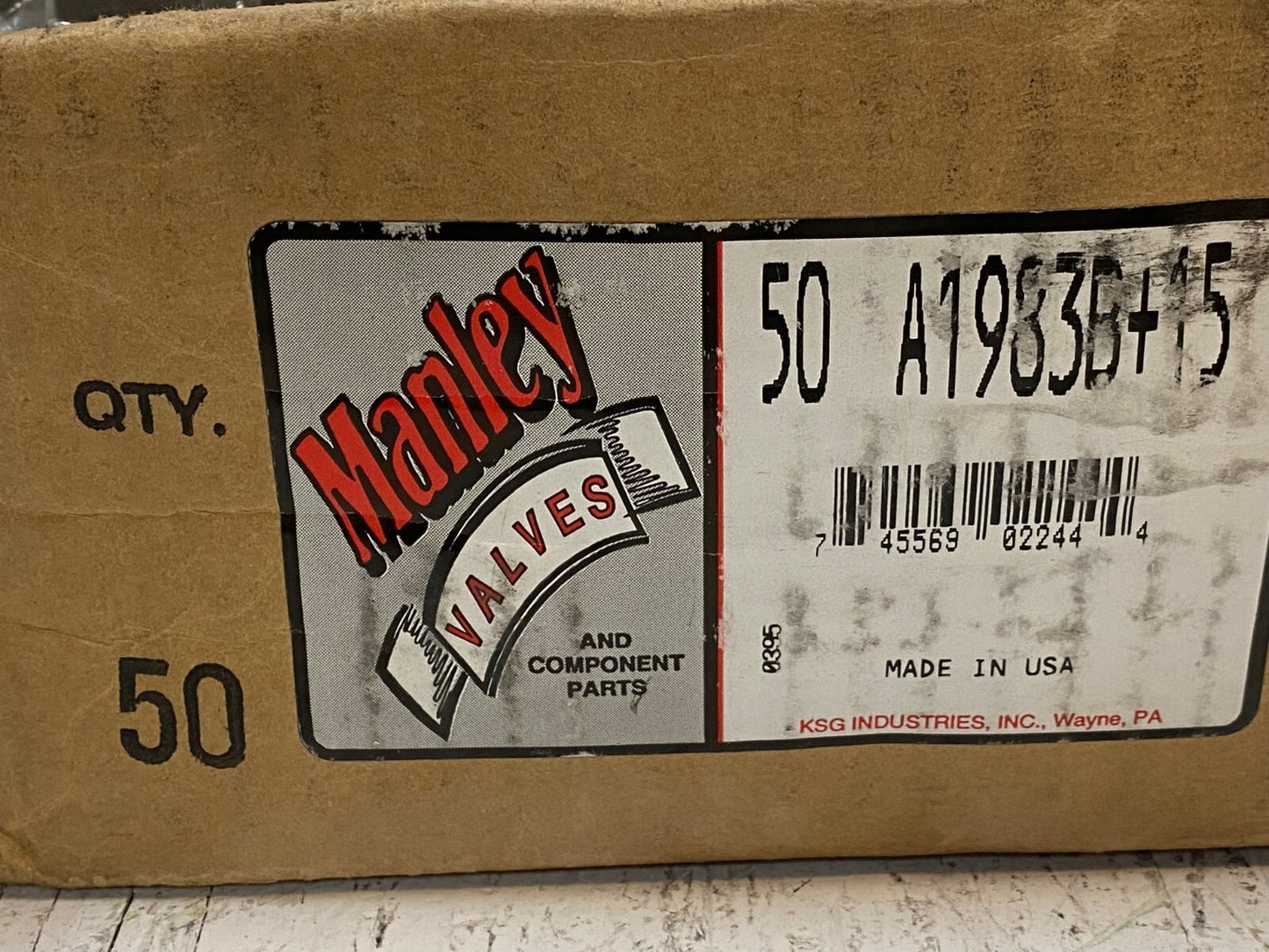 50 Manley Engine Intake Valves A1983B + 15 (50 qty)