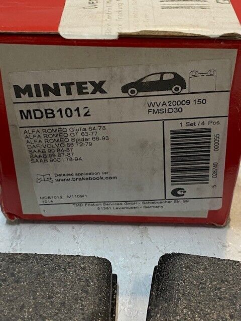 Mintex MDB1012 Brake Pads