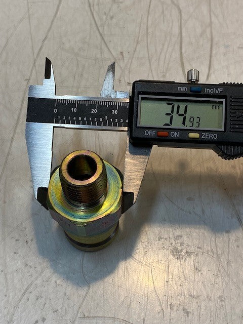 Hydraulic Male Fitting 9888-39 | 21mm Thread 13mm ID 35mm OD 30mm End