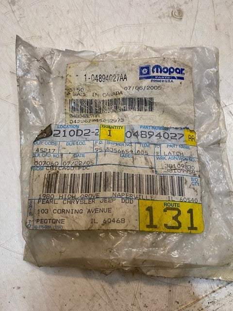 Mopar Grand Caravan Sliding Door Hold Open Latch Left 1-04894027AA