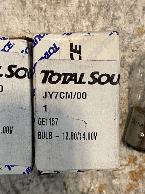 14 Quantity of Total Source Bulbs 12.80/14.00V | JY7CM/00 | GE1157 (14 Quantity)