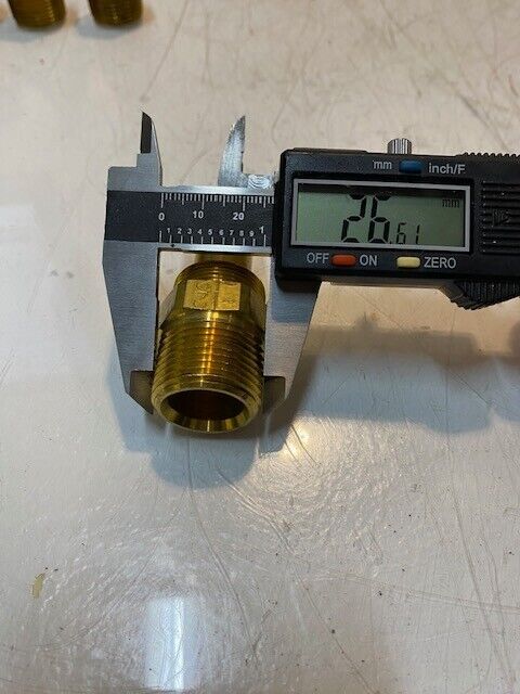 10 Quantity of Hydraulic A-12 Hex Fittings 17mm Nose 15mm ID 27mm Thread 18mm ID