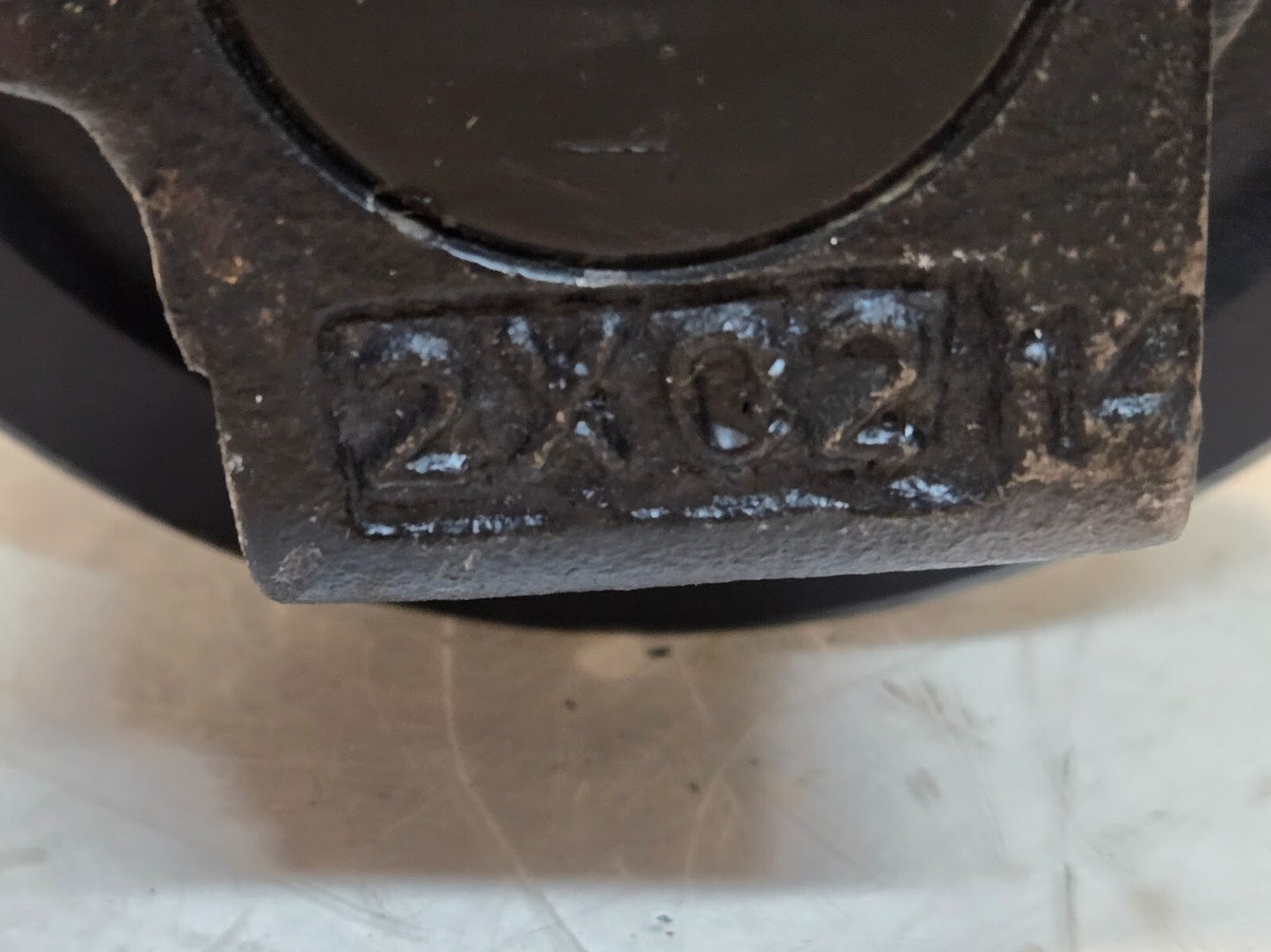 CAT Bottom Track Roller 2X02 14 | 4 Bolt Mounting | 5-5/8" OD | Dual Flange
