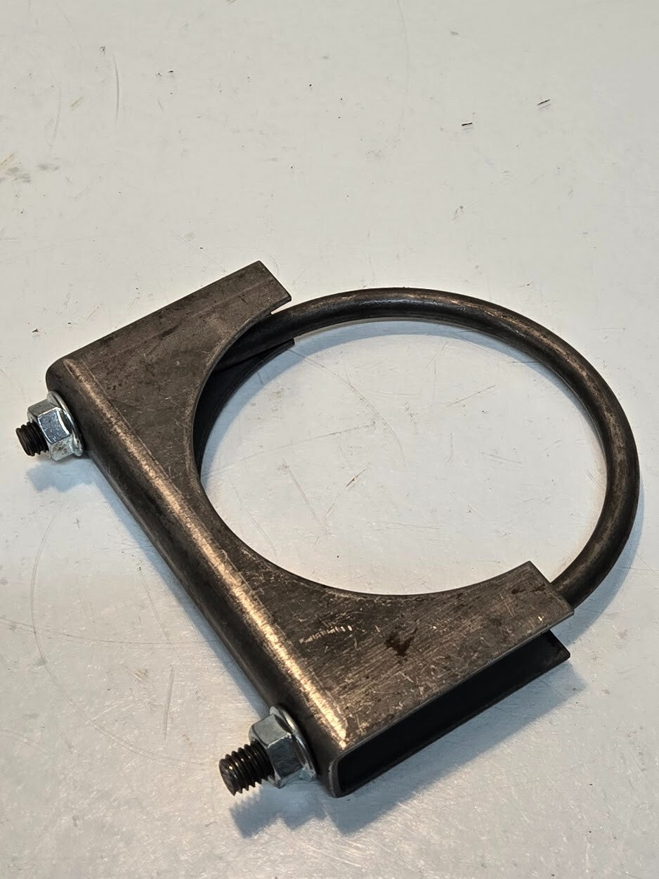 6 Quantity of 4" Exhaust Clamps 3/8" Threaded Ends 0.9lbs Each (6 Quantity)