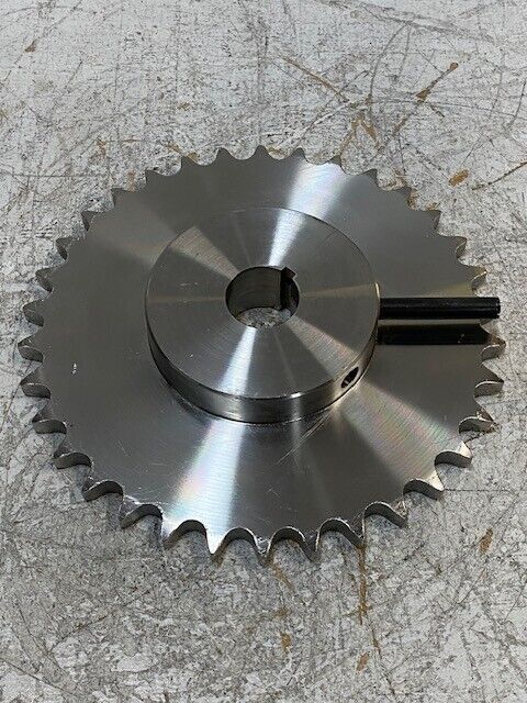 SS60B34 Roller Chain Sprocket 34 Teeth 32mm Bore 8-1/2" Diameter