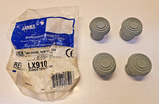 4 Quantity of Lumex Rubber Tips #19 Gray LX9100 (4 Qty)