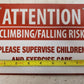 19 Qty Climbing/Falling Risk Signs 6"x8" (19 Quantity)