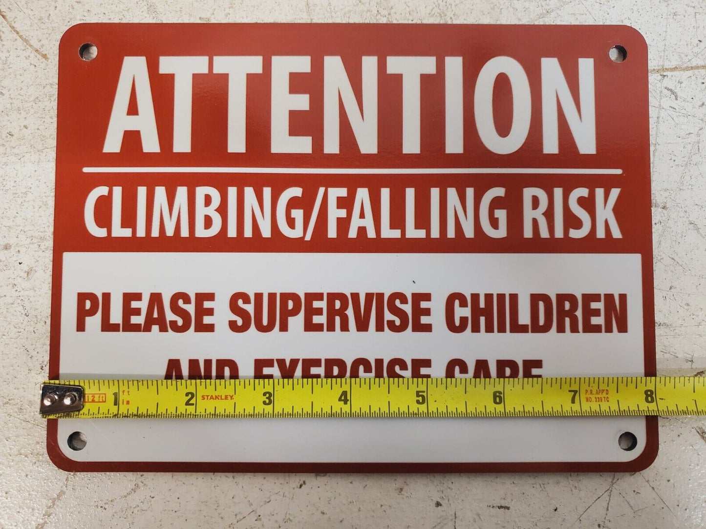 19 Qty Climbing/Falling Risk Signs 6"x8" (19 Quantity)