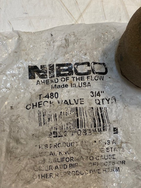 Nibco T-480 3/4" Bronze NPT Threaded Ring Check Valve Plumbing