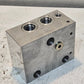 Hydraulic Manifold 6"x4 5/8"x3" Block | 3 Inlets | 2 Plugs | 3 Mounting Holes