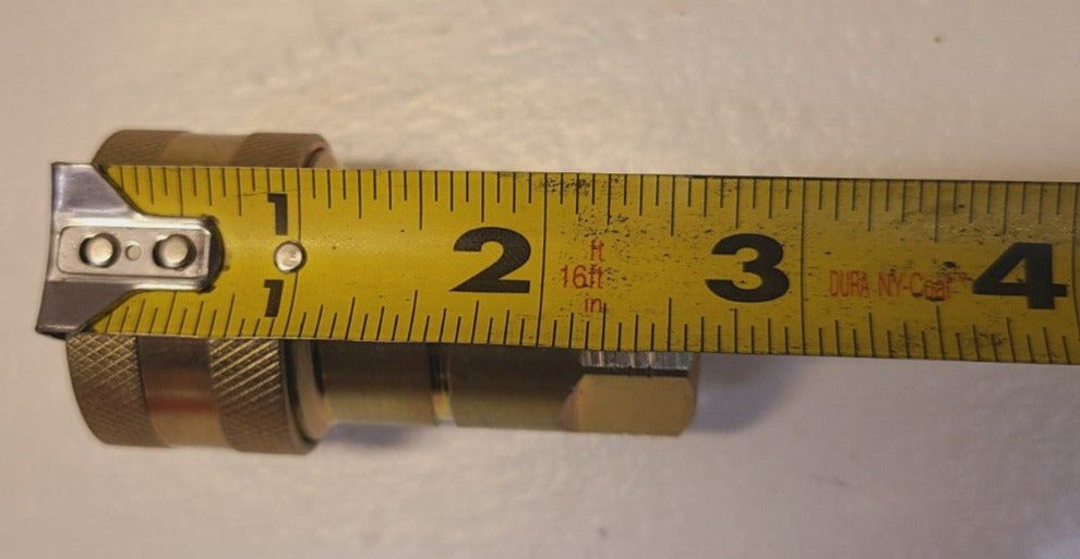 2 Quantity of Brass Hydraulic Quick Connect Hose Couplings 3/4" (2 Qty)