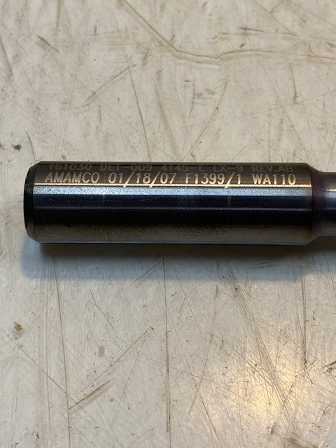 2 Qty of AMAMCO Solid Carbide Reamers T61030 DET-009 4T45-E LX-9 REV AB (2 Qty)