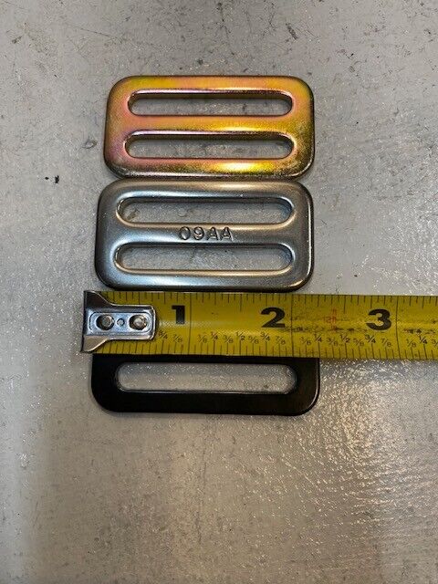 34 Qty of 3 Bar Harness/Seatbelt Slides 2-1/4"x1-1/4" Gold/Silver/Black (34 Qty)