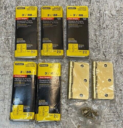 5 Quantity of Stanley Pair of Door Hinges 08-2500 RD741 3-1/2" (10 Pcs Total)