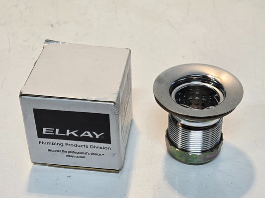 Elkay LK36 Drain Fitting 2-7/8" Nickel Plated Brass Body, Deep Strainer Basket