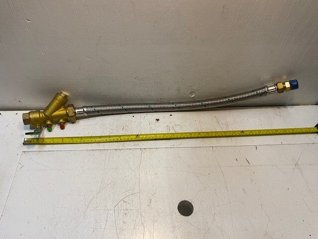Nexus Valve 40 Bar 600 WOG 02-18 w/ Braided Hose 30-1/2 Long 30mm Thick 26mm End