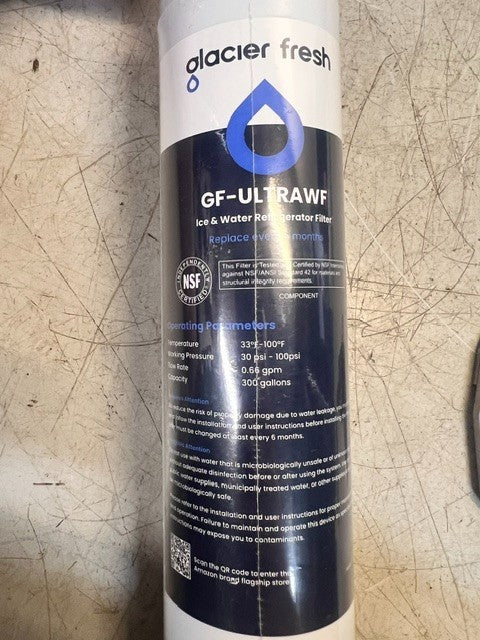 3 Quantity Glacier Fresh GF-Ultrawave Refrigerator Water Filter (3Qty)