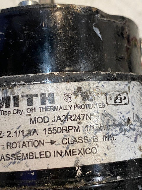 A.D. Smith JA2R247N Refrigeration Fan Motor 115/208-230V 60Hz 2.1/1.1A 1550RPM
