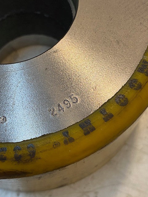 Smoothy 632-156/008 Yellow Wheel 6" Dia. 3-1/2" Wide 62mm Bore