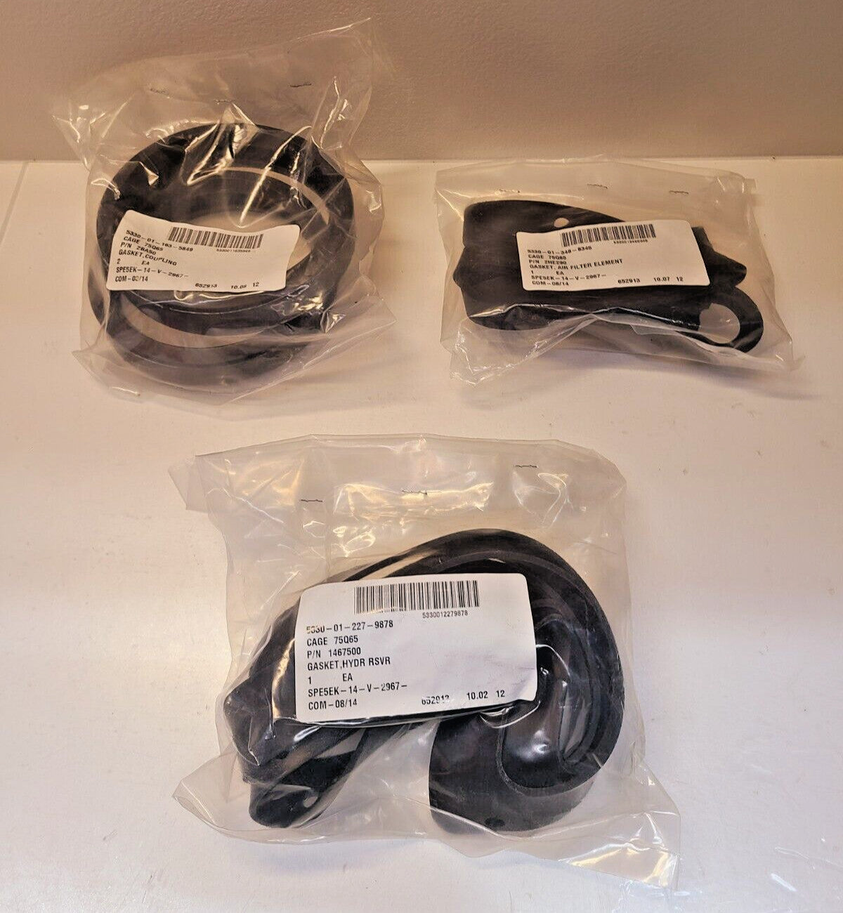 4 Qty. of Gaskets Filter 2HE290 | HYDR RSVR 1467500 | Coupling 2BA50 (4 Qty)