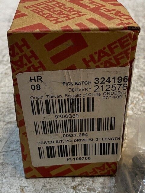 25 Quantity of Hafele Hex Driver #3 Bits 3241965 | 2125762 | 9306089 (25 Qty)