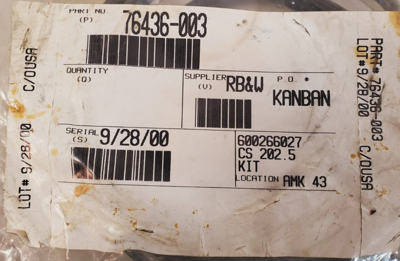 RB&W Piston Ring Kit 76436-003 | 600266027 | CS 202.5