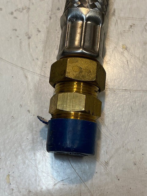 Nexus Valve 40 Bar 600 WOG 02-18 w/ Braided Hose 30-1/2 Long 30mm Thick 26mm End