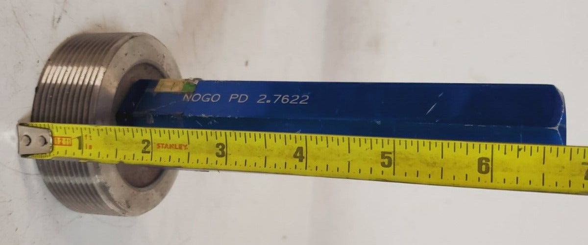 V.K. Thread Plug Gage NOGO PD 2.7622 | WB-3080 | 2.8095-11 | 1/2 UNS