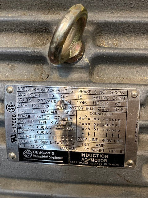 GE Motors E47088 | EEV 78277 | 5KE184KC205A