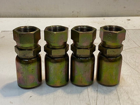 4 Quantity of Hydraulic Hose Fittings for 3/4" Pipe HY12 | 3-1/4" H 24mm Thread