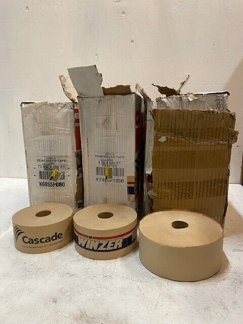 3 Boxes of Central Reinforced Tape 27 Rolls 3inx450ft Grade 260 & 235 72mmx450ft