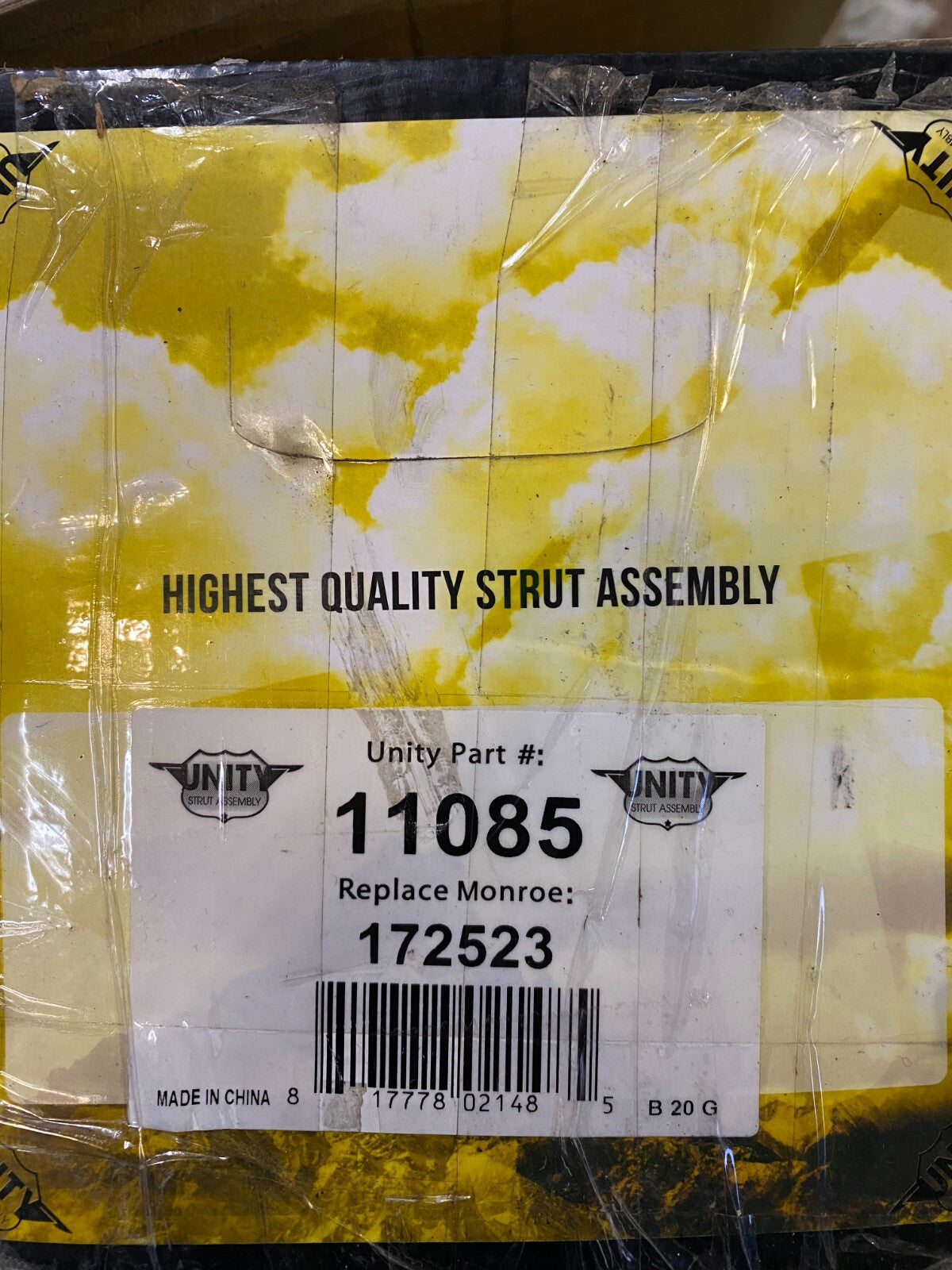 UNITY AUTOMOTIVE 11085 Front Left Strut 2012-2016 Ford Focus