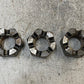3 Qty of Hex Castle Spindle Slotted Nuts 39mm ID, 68mm Wide, 43mm Height (3 Qty)