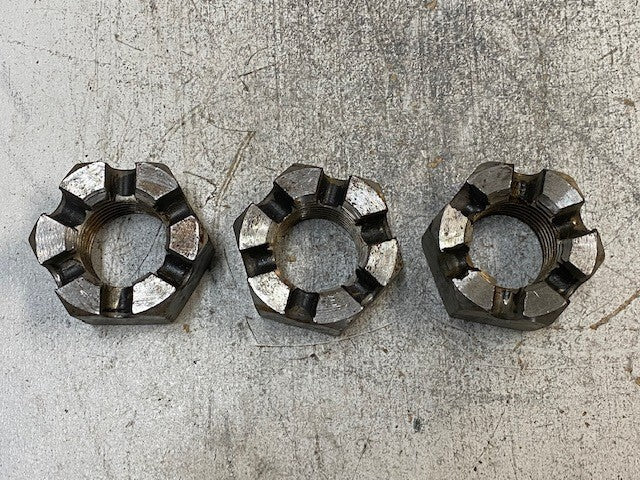 3 Qty of Hex Castle Spindle Slotted Nuts 39mm ID, 68mm Wide, 43mm Height (3 Qty)